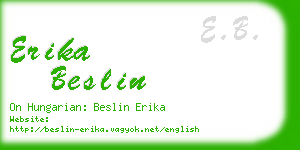 erika beslin business card